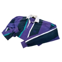 Image 2 of Vintage 90s Eddie Bauer Rugby Shirt - Purple