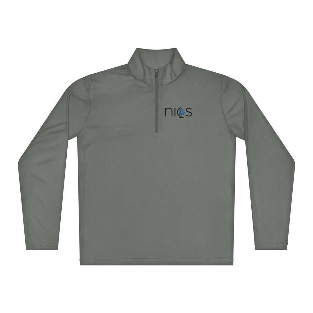 NICS Quarter Zip - Gray and White