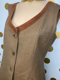 Image 2 of Linda Allard 2 Piece Wool Vest Suit - Size: 10