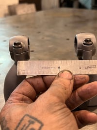 Image 3 of PCP narrow in-line springer fork top clamp / risers