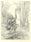 Dwarf Carnyx A3 Print