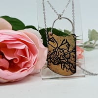Image 3 of Enamel Pendant - Floral Nature Lover (EJ063)