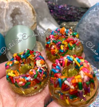 (1pc) Pastelito Endulzado con Cuarzos Claros🤍💛🎂