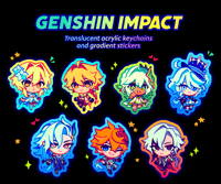 [PREORDER] Genshin Colored Acrylic Charms & Stickers