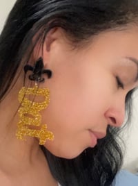 Image 2 of Who Dat Earrings