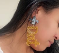Image 3 of Who Dat Earrings