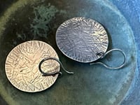 Image 2 of Textured sterling silver discs/n8