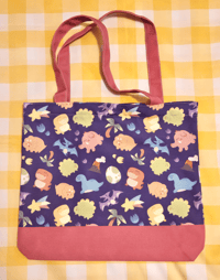 Image 3 of Dinosaur Zipper Tote Bag