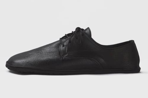 Image of Plain Toe Derby in Veg-tanned Lustrous Black