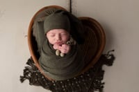 Image 6 of Newborn photo set khaki and mustard