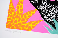 Image 4 of Fighting Leopards  Screenprint