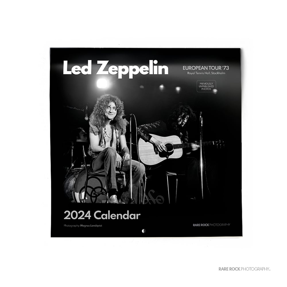 Led Zeppelin Wall Calendar 2024 Rare Rock Photography