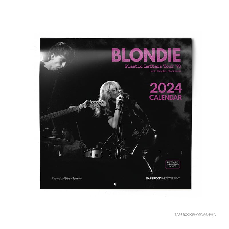 Blondie Wall Calendar 2024 Rare Rock Photography