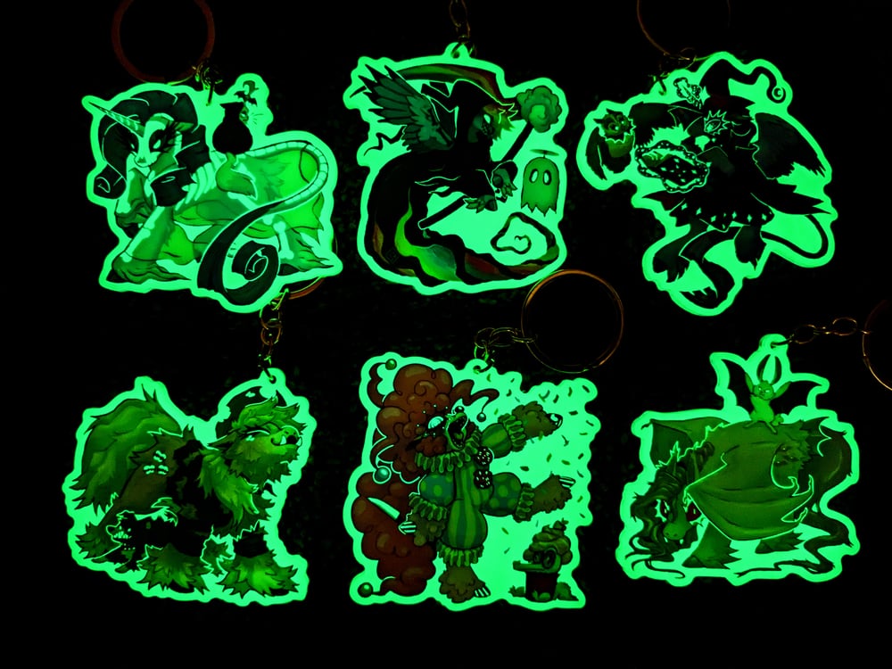 Glow in the Dark Spooky Pony Keychains