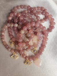 Image 1 of Madagascar rose quartz bracelet  8-9mm