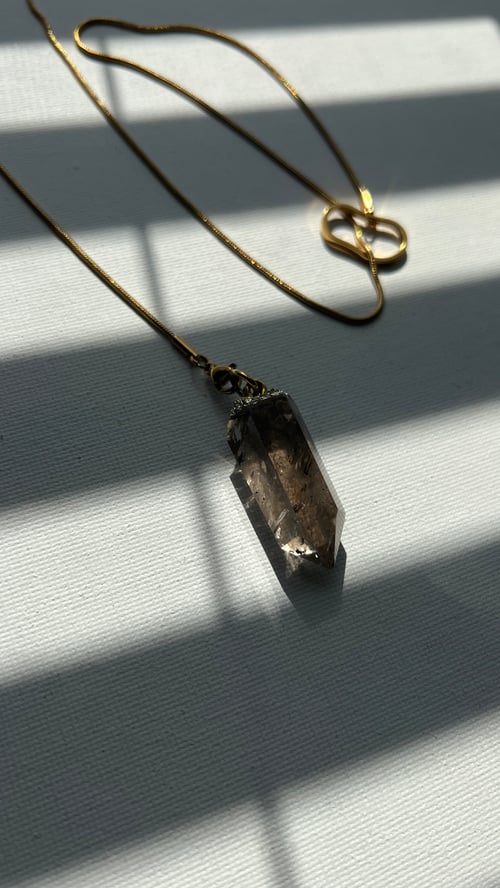 Image of 26 DROP • Long Lariat Necklace | Smokey Quartz