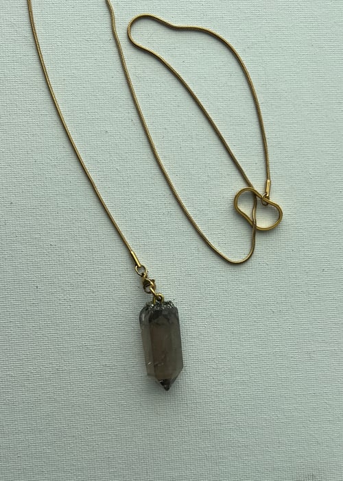 Image of 26 DROP • Long Lariat Necklace | Smokey Quartz