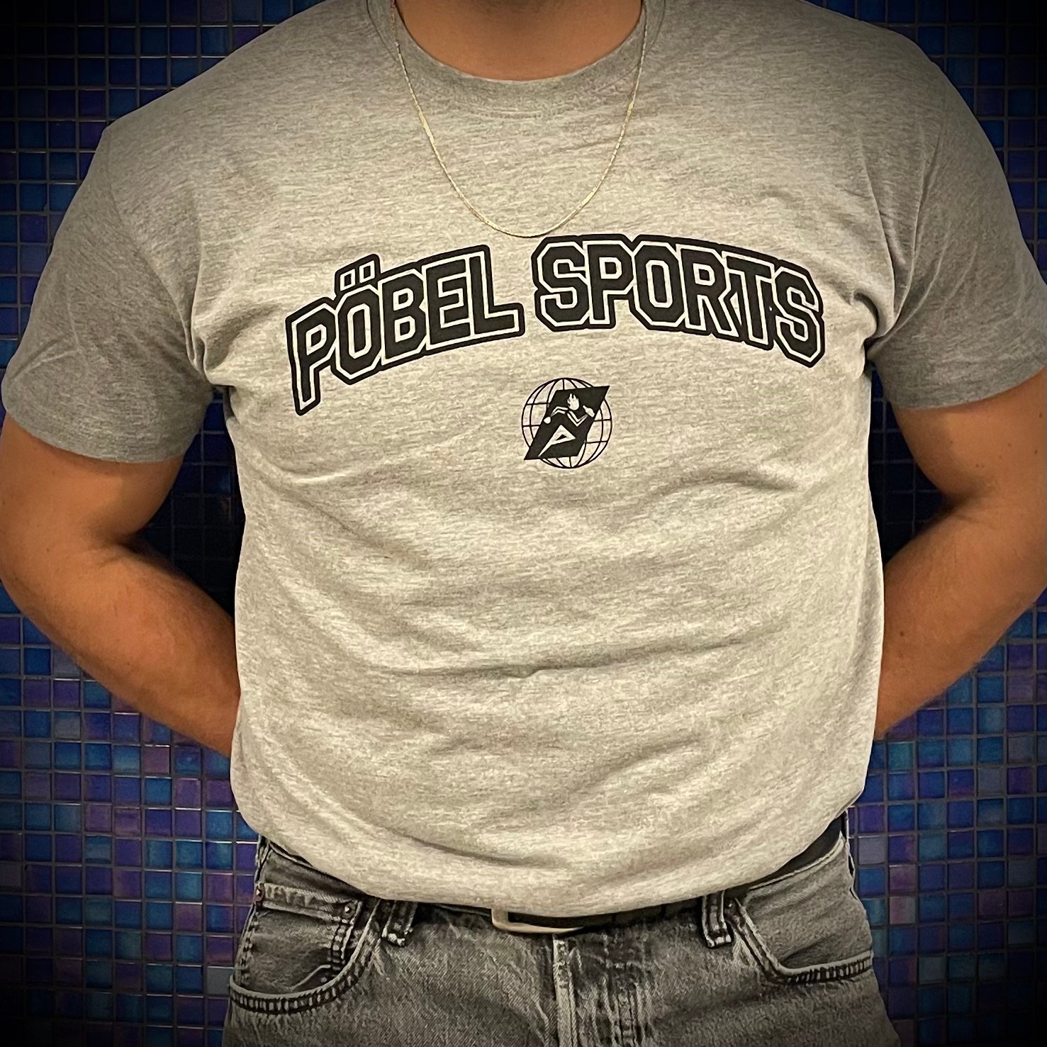 Image of Pöbel Sports Chest Logo Grey Unisex