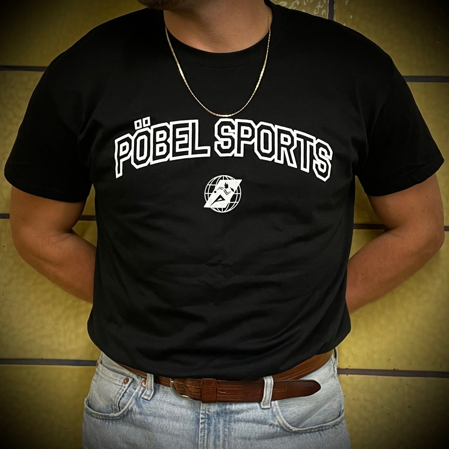 Image of Pöbel Sports Chest Logo Black Unisex