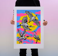 Image of Heron Bird Screenprint