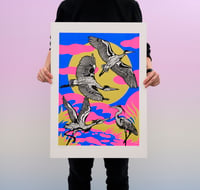 Image of Heron Screen print ( Gold Editon ) 