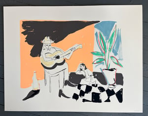Image of 'A Man Plays Waitin' Around To Die On The Guitar' Print