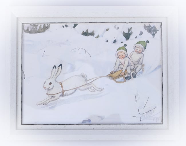 Framed Swedish Print from 1975