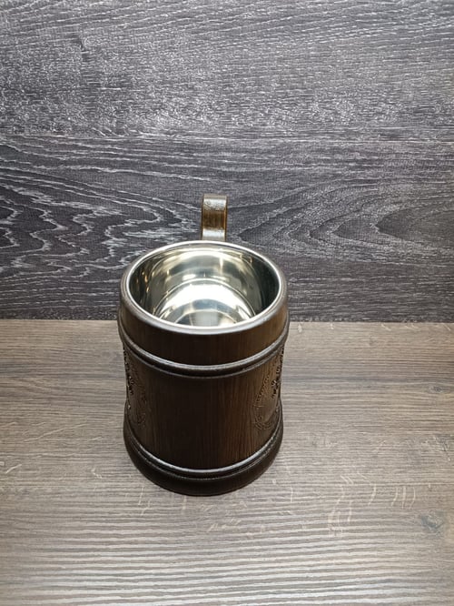 Image of Personalized Gondor Tree mug, Personalized wooden beer mug, Gift for him, 22oz, personalized gift