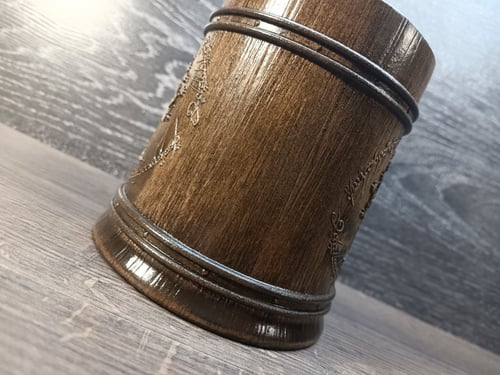 Image of Personalized Gondor Tree mug, Personalized wooden beer mug, Gift for him, 22oz, personalized gift