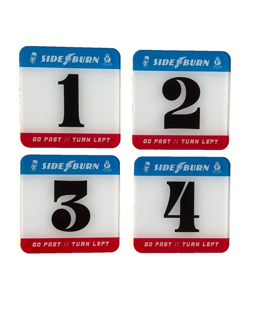Image of Tricolor Number Plate Drink Coasters