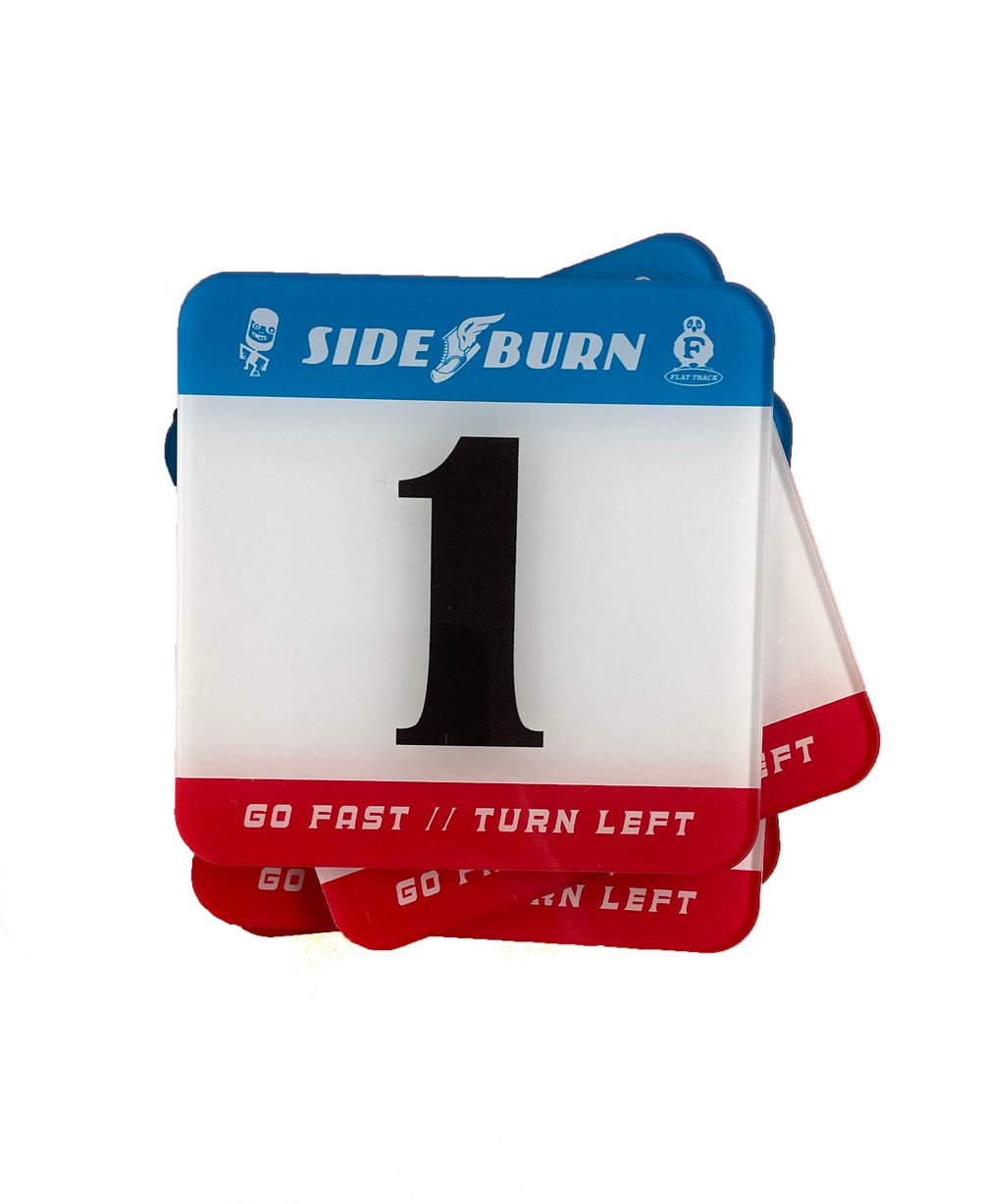 Image of Tricolor Number Plate Drink Coasters