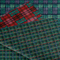 Image 2 of Green, Red and Yellow Tartan Wrapping Paper