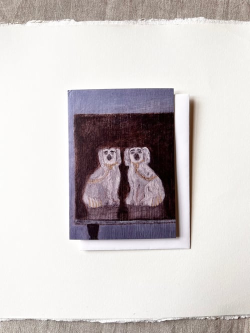 Image of Staffordshire Dogs Greetings Card