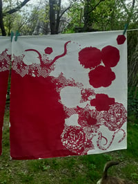 Image 2 of Lace and Flowers - Red