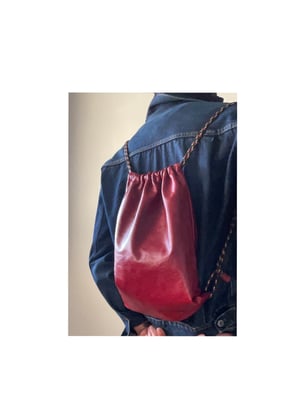 Image of leather cinch sack