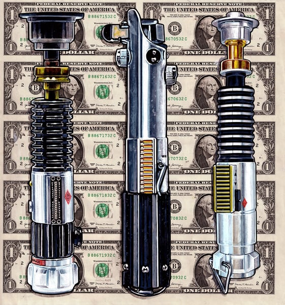 Image of 10 Real Uncut Dollars Original. Lukes Light.