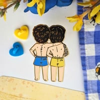 Image 2 of JiKook Birthday Backs Enamel Pin 