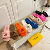 Image 4 of FF Shearling Slides