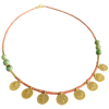 Ltd Ed - Gold Coral & Turquoise Bead Necklace #3