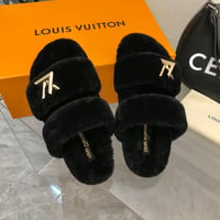 Image 1 of LV Sunset Fur Slides