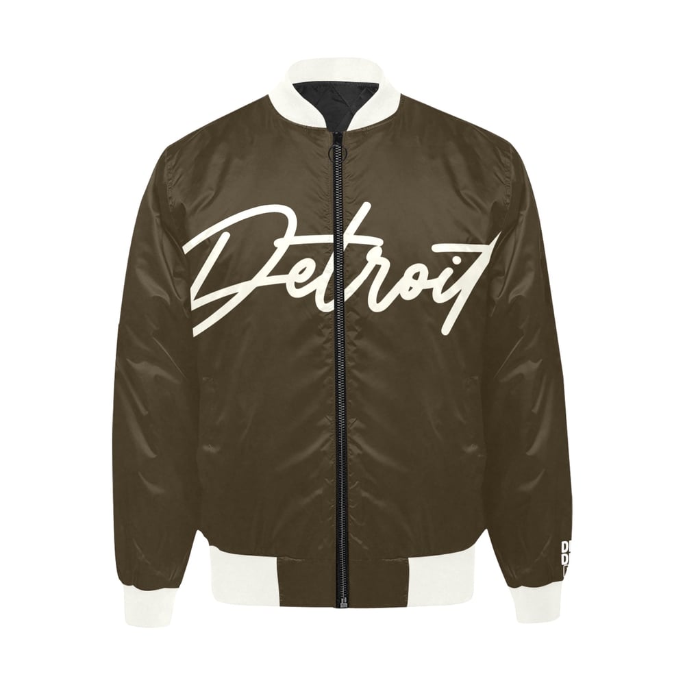 Image of Brown Detroit Printed Bomber