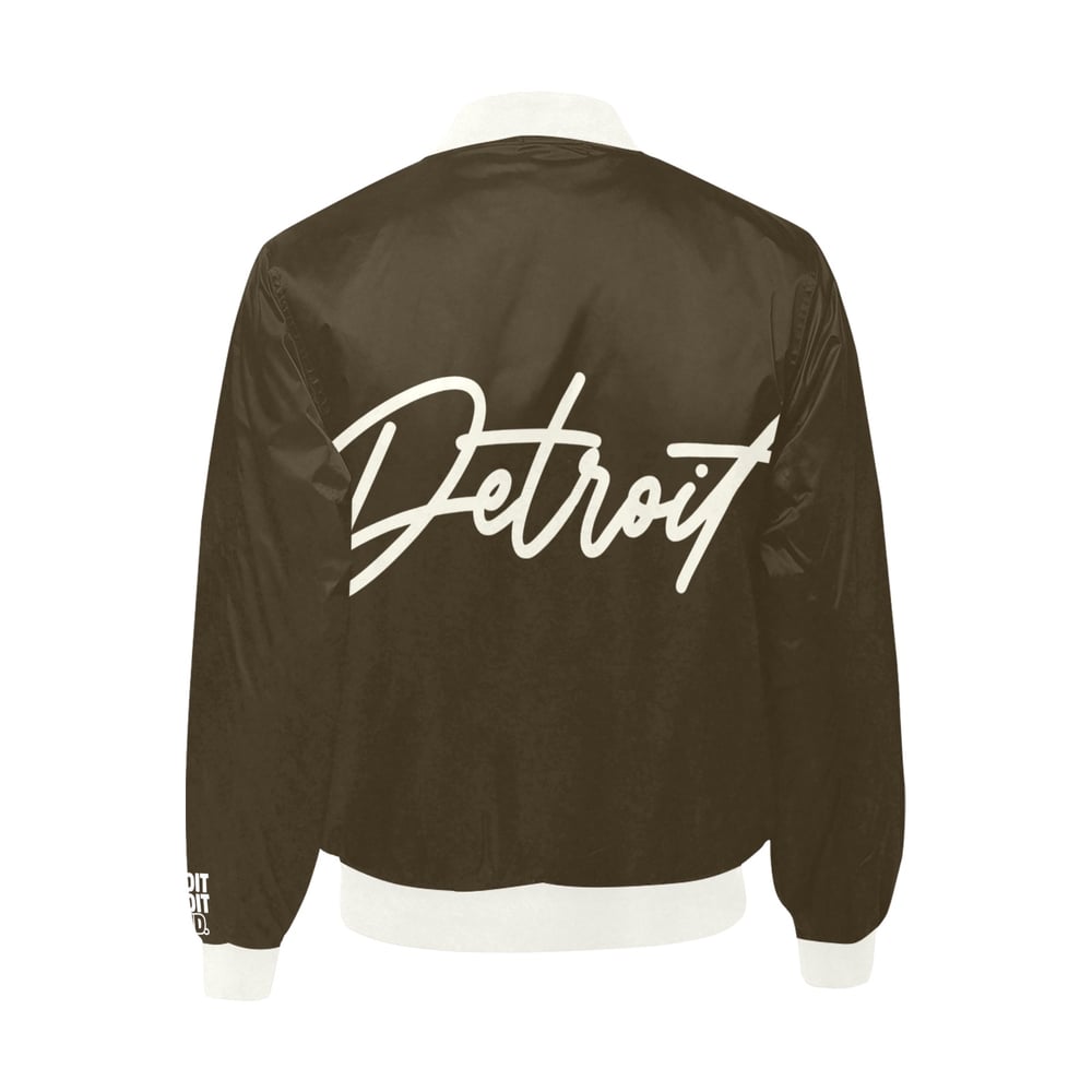 Image of Brown Detroit Printed Bomber