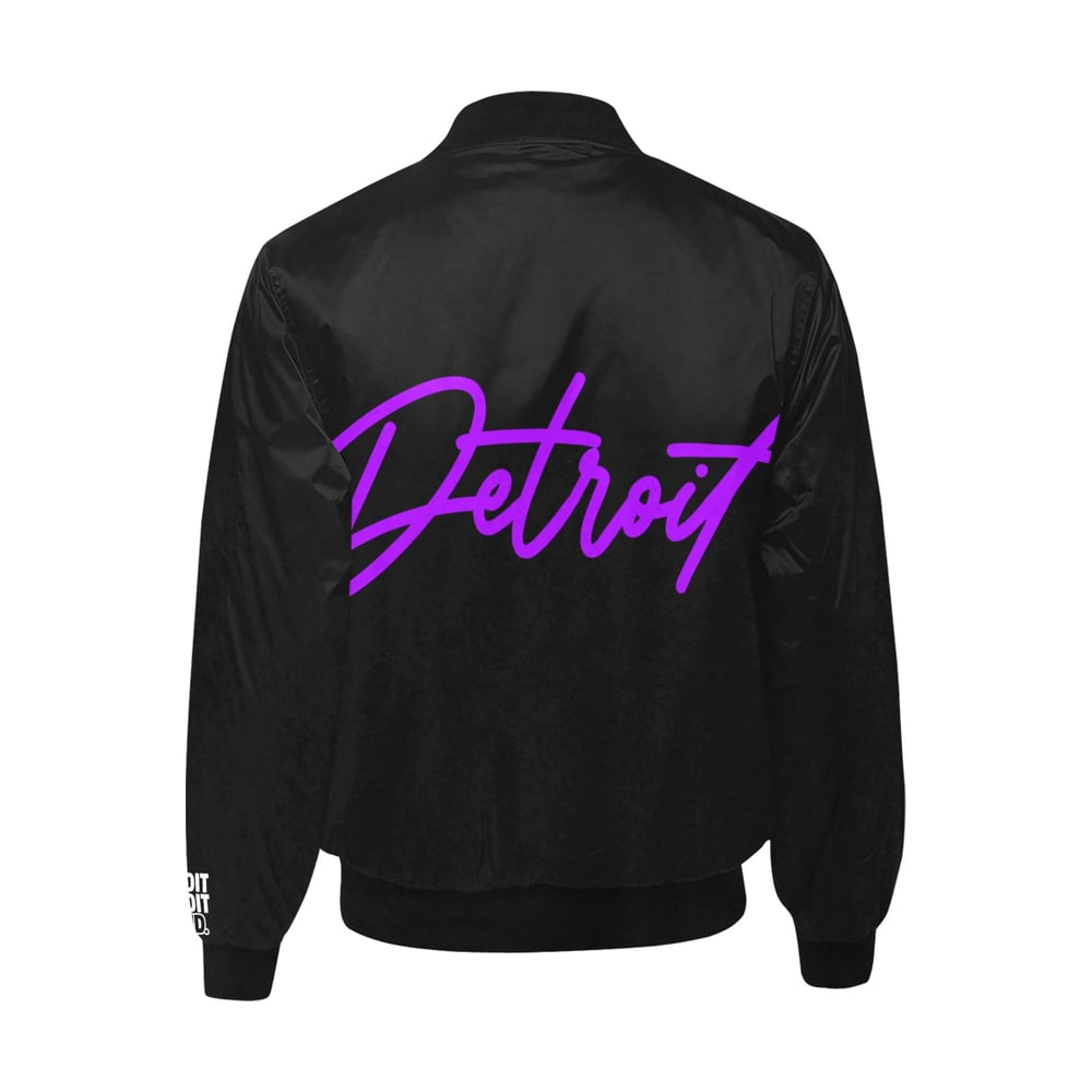 Image of Black Purple Bomber Jacket