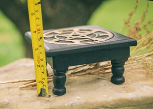 Image of Wooden Altar Table with Pentacle Design