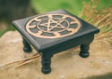 Wooden Altar Table with Pentacle Design