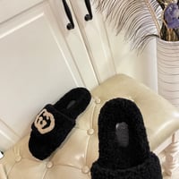 Image 2 of GG Shearling Slides