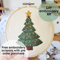 Image 2 of Christmas tree DIY embroidery kit - with gift!