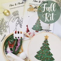 Image 3 of Christmas tree DIY embroidery kit - with gift!