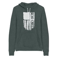 Image 2 of Trump 24 Distressed Flag Unisex hoodie from PatriotsCo