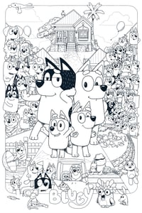 Image 2 of Bluey  24x36" Screenprint APs 